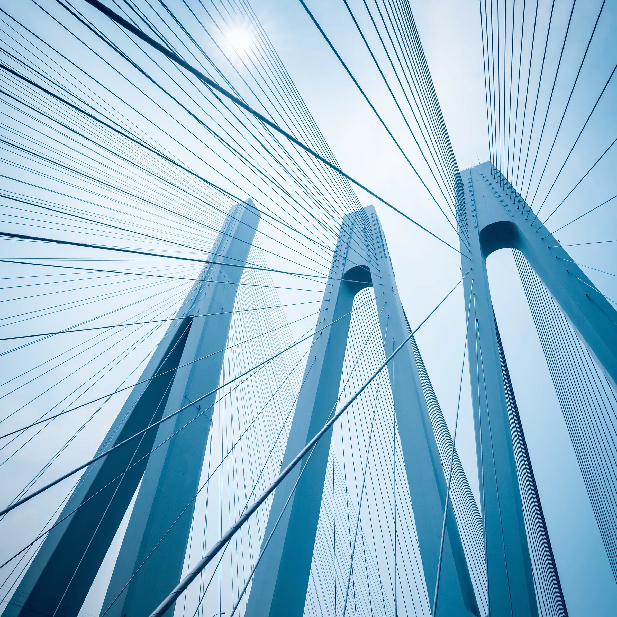 Cable-stayed bridge pylons under load