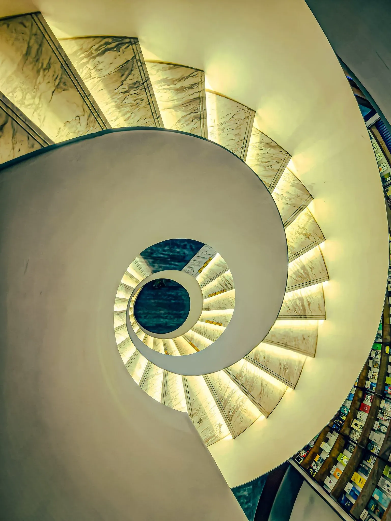Spiral staircase rising